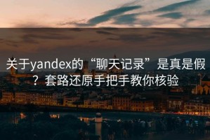 关于yandex的“聊天记录”是真是假？套路还原手把手教你核验