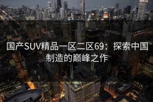 国产SUV精品一区二区69：探索中国制造的巅峰之作