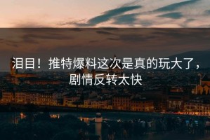 泪目！推特爆料这次是真的玩大了，剧情反转太快