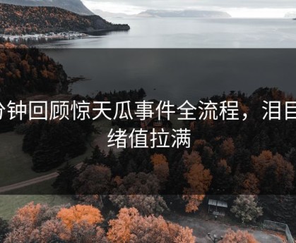 3分钟回顾惊天瓜事件全流程，泪目情绪值拉满