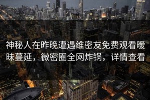 神秘人在昨晚遭遇维密友免费观看暧昧蔓延，微密圈全网炸锅，详情查看